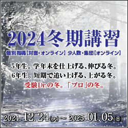 受験Dr.の冬。「プロ」の冬。冬期講習 個別・少人数・集団オンライン授業 2024