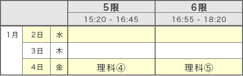 中学受験ドクター 南浦和校 5年生 冬期講習 少人数授業スケジュール